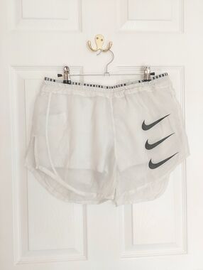 White Nike Running Shorts